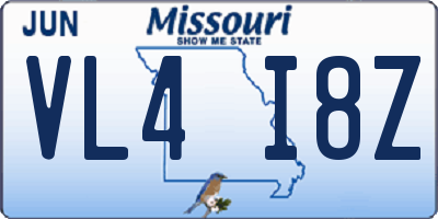 MO license plate VL4I8Z