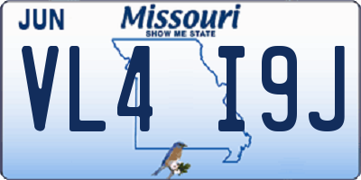 MO license plate VL4I9J