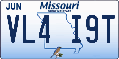MO license plate VL4I9T