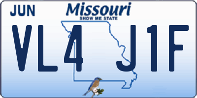 MO license plate VL4J1F