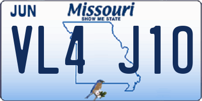MO license plate VL4J1O