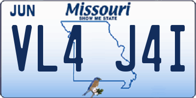 MO license plate VL4J4I