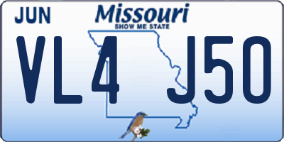 MO license plate VL4J5O