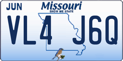 MO license plate VL4J6Q