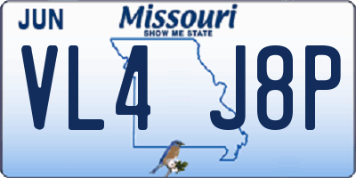 MO license plate VL4J8P