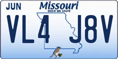 MO license plate VL4J8V