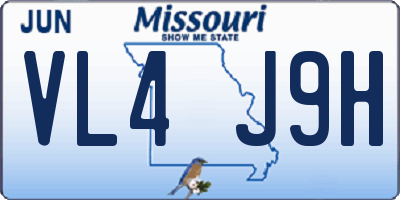 MO license plate VL4J9H