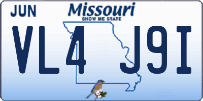 MO license plate VL4J9I