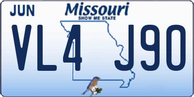 MO license plate VL4J9O