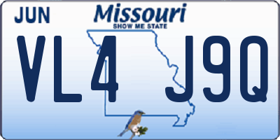 MO license plate VL4J9Q