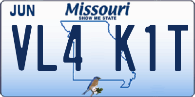 MO license plate VL4K1T