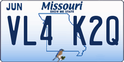 MO license plate VL4K2Q