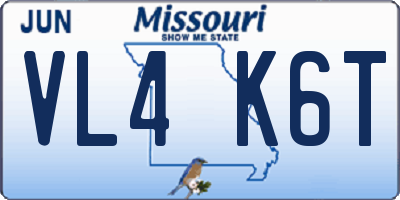 MO license plate VL4K6T