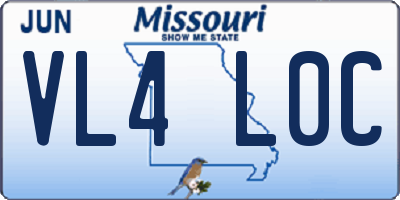 MO license plate VL4L0C