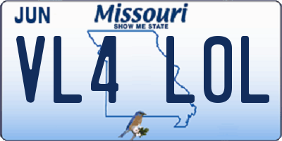 MO license plate VL4L0L