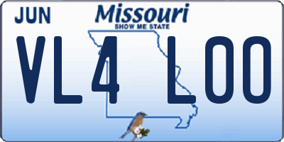 MO license plate VL4L0O