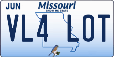 MO license plate VL4L0T