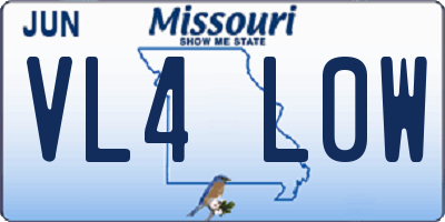 MO license plate VL4L0W