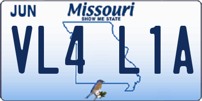 MO license plate VL4L1A