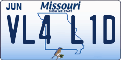 MO license plate VL4L1D