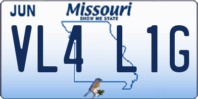 MO license plate VL4L1G