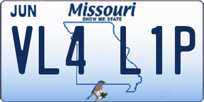 MO license plate VL4L1P