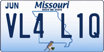 MO license plate VL4L1Q