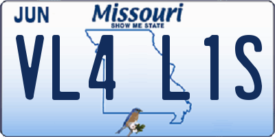 MO license plate VL4L1S