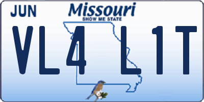 MO license plate VL4L1T