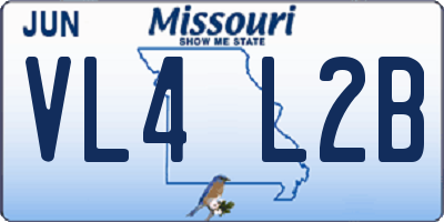 MO license plate VL4L2B