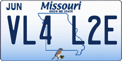 MO license plate VL4L2E