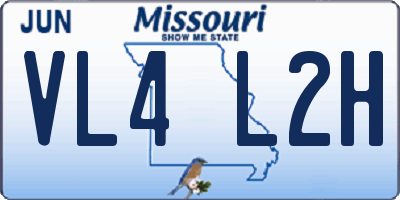 MO license plate VL4L2H