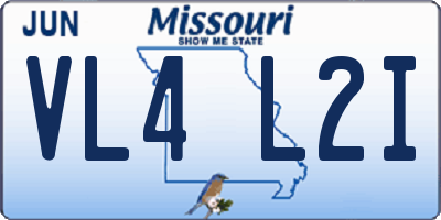 MO license plate VL4L2I