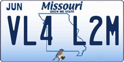 MO license plate VL4L2M