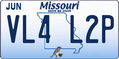 MO license plate VL4L2P