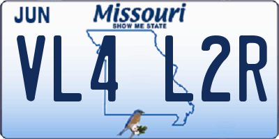 MO license plate VL4L2R