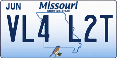 MO license plate VL4L2T