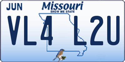 MO license plate VL4L2U