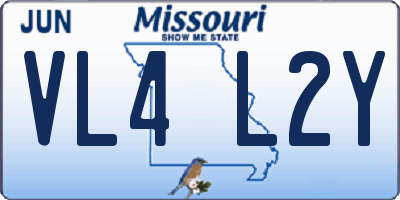 MO license plate VL4L2Y