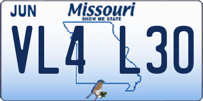 MO license plate VL4L3O