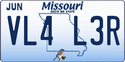 MO license plate VL4L3R
