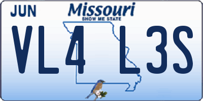 MO license plate VL4L3S