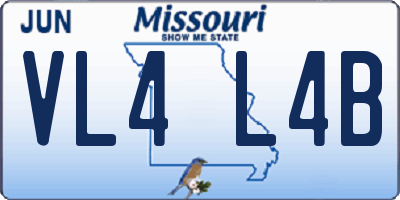 MO license plate VL4L4B