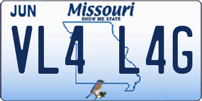 MO license plate VL4L4G