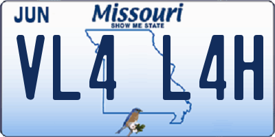 MO license plate VL4L4H