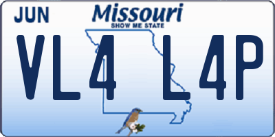 MO license plate VL4L4P