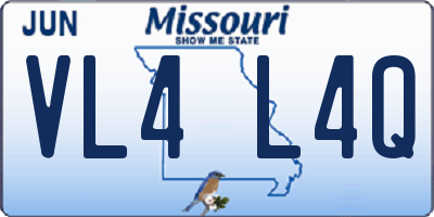 MO license plate VL4L4Q