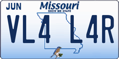 MO license plate VL4L4R