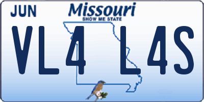 MO license plate VL4L4S