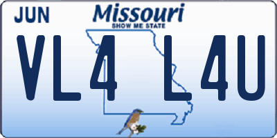 MO license plate VL4L4U